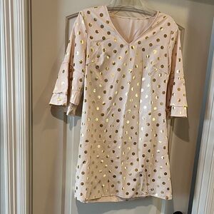 Gold Polka Dot Women's Dress